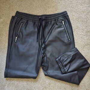 Nova Men Vegan Leather Joggers